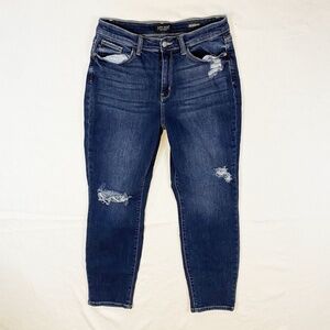 Judy Blue Women Jeans Size 9/29 Blue Boyfriend Fit Distressed Stretch JB82328MD